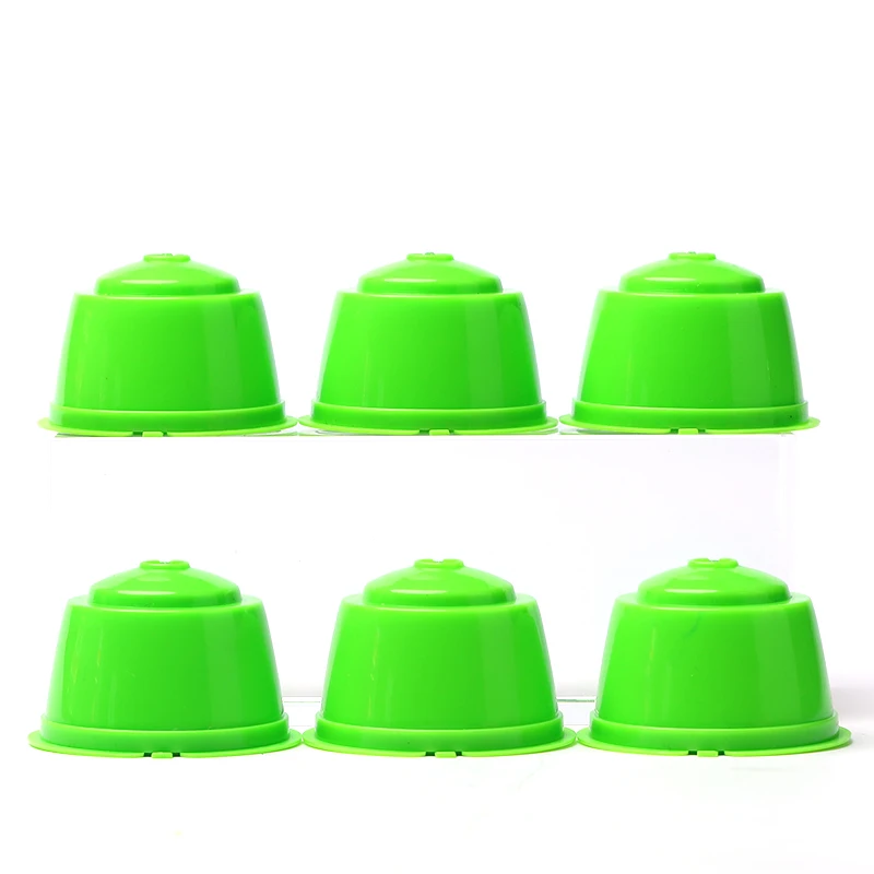 6Pcs Fit  Dolce Gusto Coffee Capsule Reusable Coffee Pod  For Nescafe Dolce Gusto With Spoon Brush Kitchen Accessories