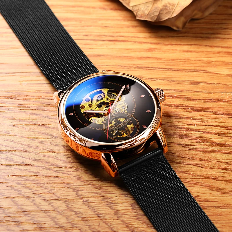 Zegarek Meski Rose Gold Case Openwork Skeleton Clock – Czy warto kupić automatyczny zegarek na AliExpress?