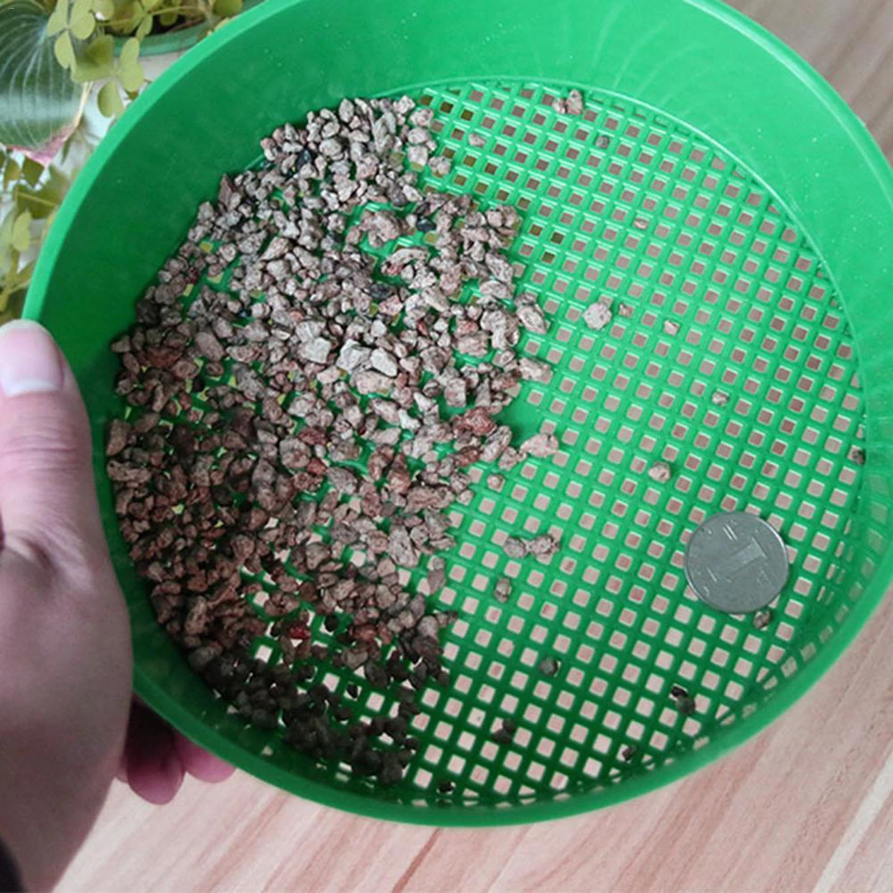 Tamiz de plástico para plantas de flores, herramientas de vivero, filtro de tamiz de piedra para suelo, jardín de casa, herramientas de guardería