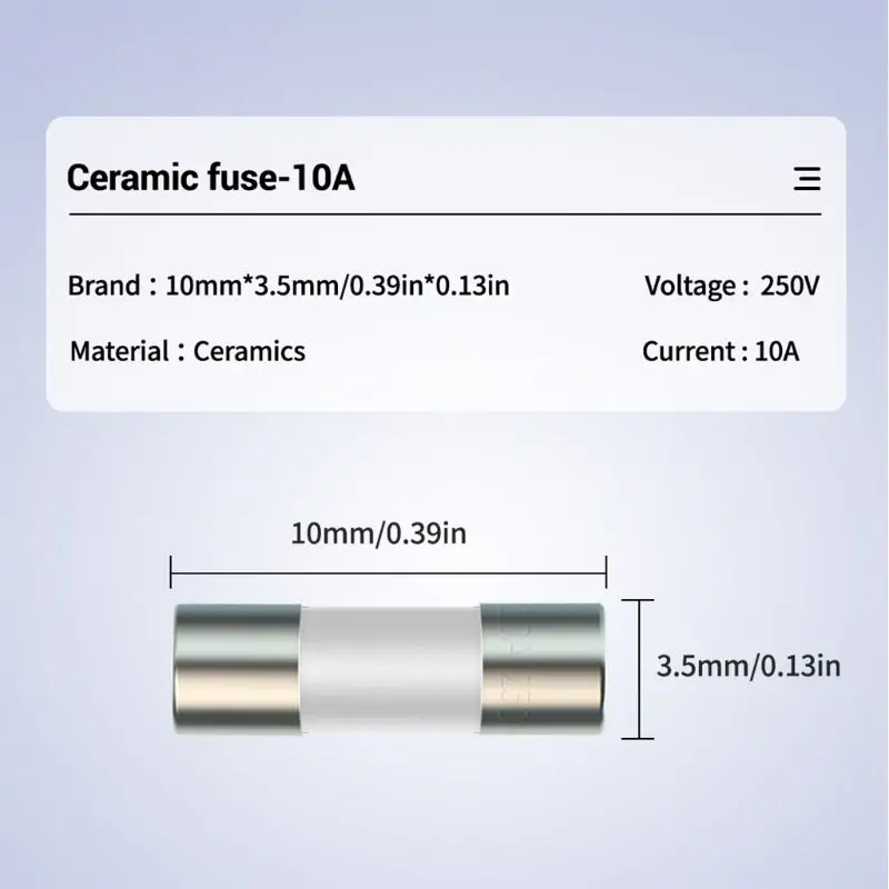 Super Practical Ceramic For Multimeter Instrument 600mA 10A Ceramic British Plug