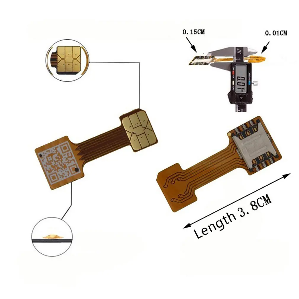 Adaptador de tarjeta SIM Dual híbrida, adaptador Micro SD para extensor de Android 2, Nano Micro SIM para Xiaomi, Redmi, Huawei, etc.