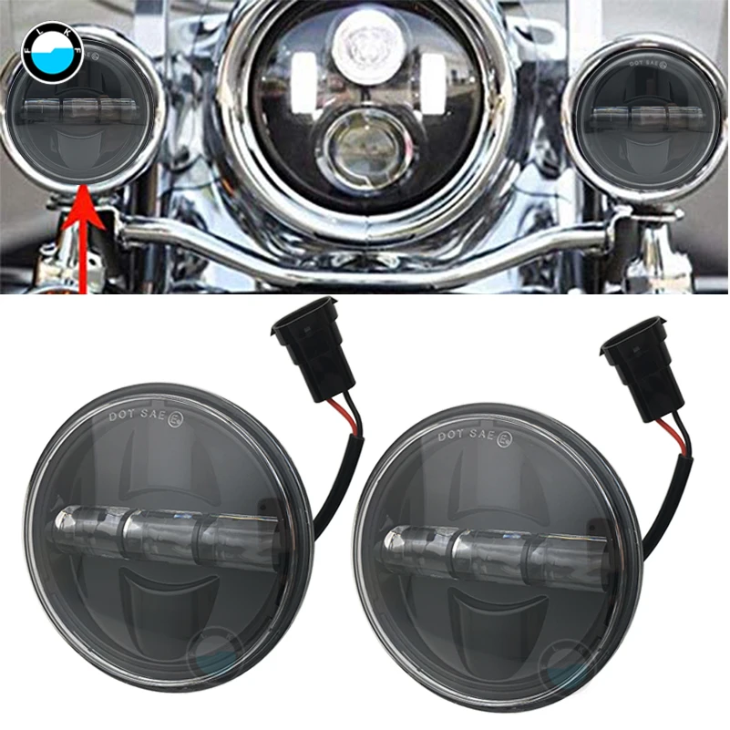 2 Pcs4-1/2 Inch 4.5 Inch Led Fog Lamps for 5.75 inch Motorcycles  Auxiliary Light Bulb Motorcycle Pro Accessories Motorcycle.