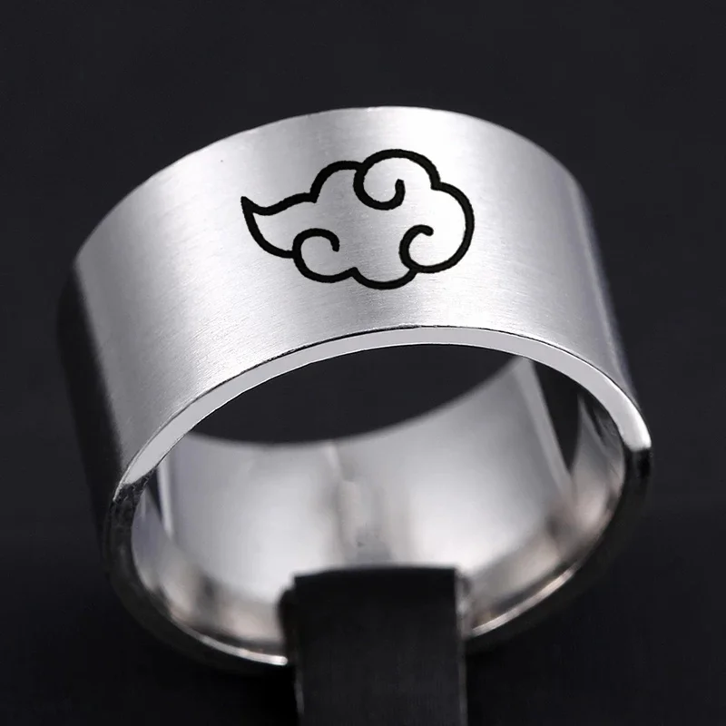 Anime Cosplay Cloud Rings Japanese Style Animation Cosplay Ring Stainless Steel Jewelry Titanium Steel Men's Rings