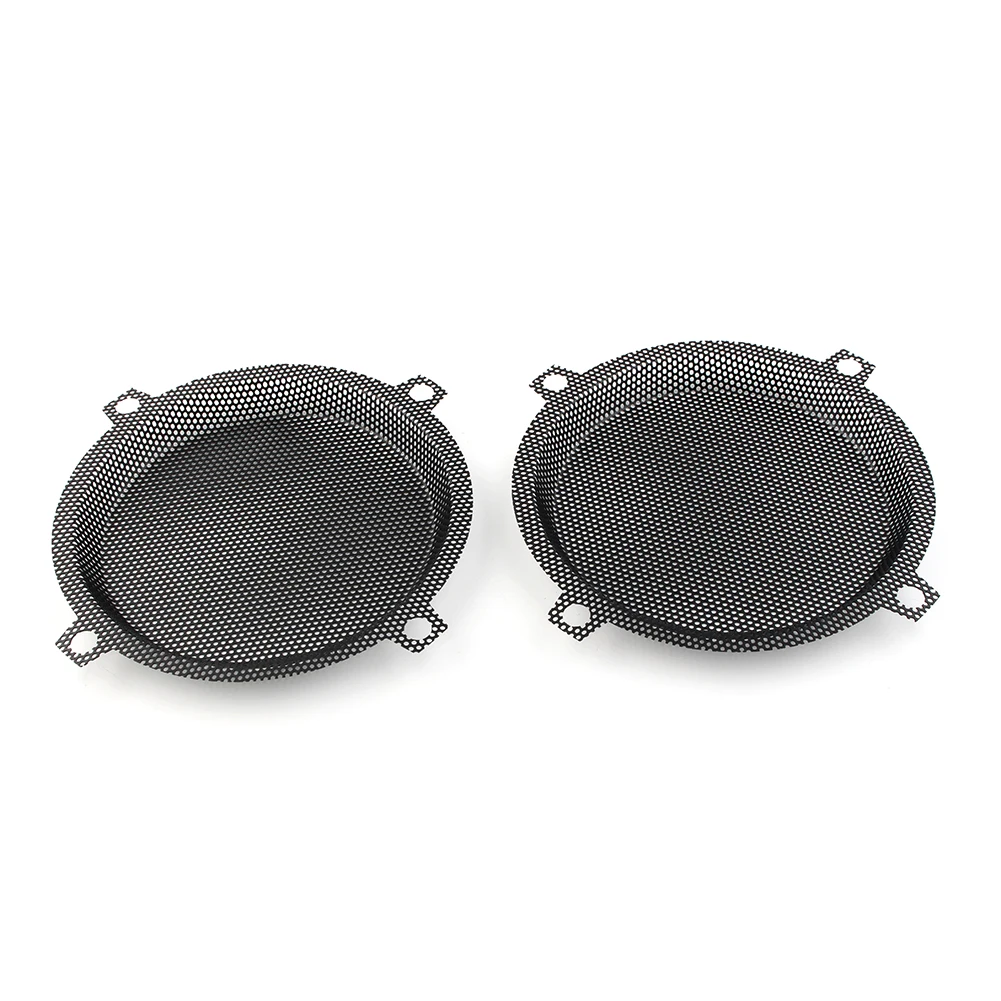 2Pcs Motorbike Wired Punched Steel Mesh Speaker Grilles Cover for Harley Davidson Electra Glide 5.25