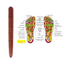 Wooden Foot Spa Physiotherapy Reflexology Thai Foot Massage Health Chart Free Massage Stick Tool