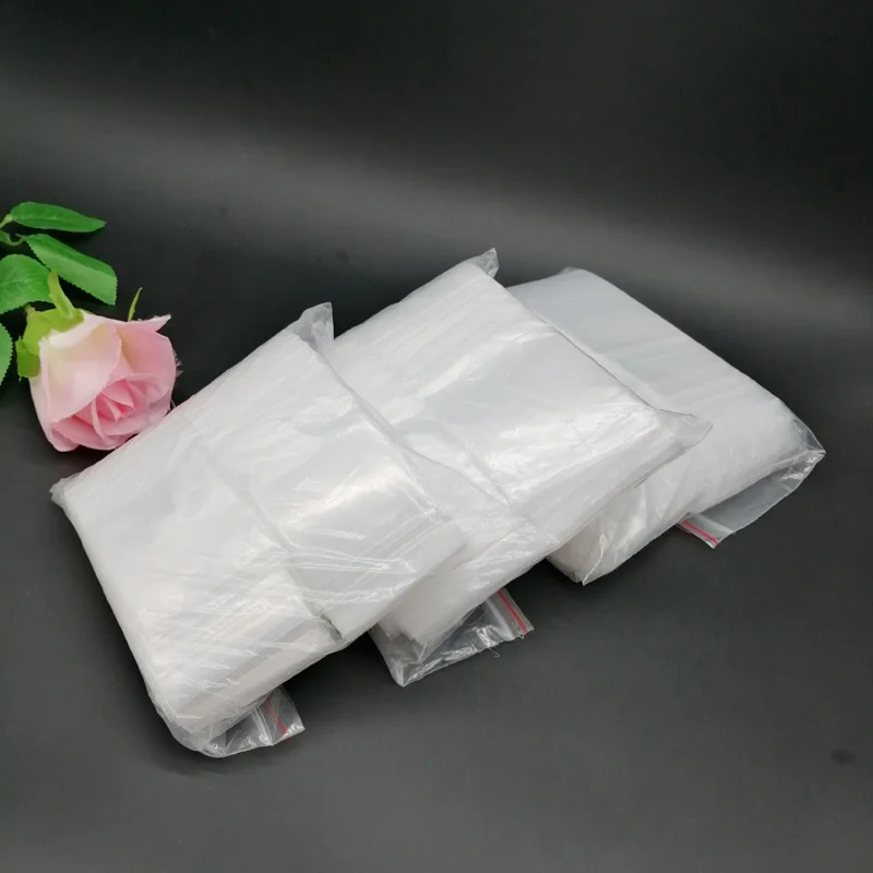 1000pcs PE Ziplock Bag White Plastic Bag Storage Bag for Travel Christmas Birthday Party Wedding Gift Packing Bag Clear Zip Lock