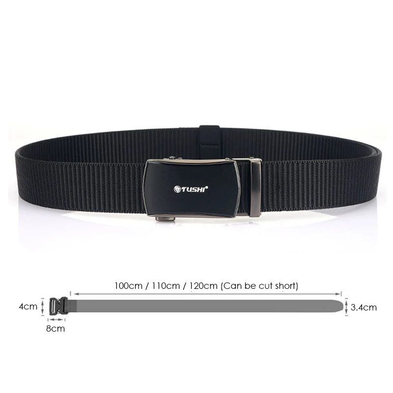 VATLTY New 3.4cm Casual Belt for Male 1200D Thick Nylon Hard Alloy Automatic Buckle Military Tactical Belt Outdoor Girdles Men