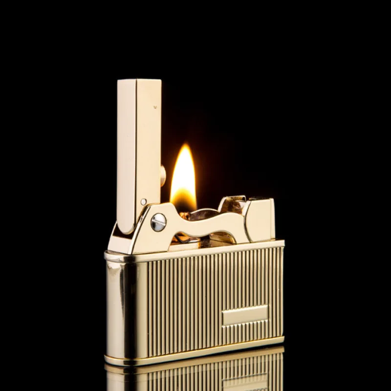 

Retro Gasoline Oil Flint Metal Cigarette Lighters Petrol Trenches Cigar Kerosene Lighter Gasoline Fire Gadgets Gift