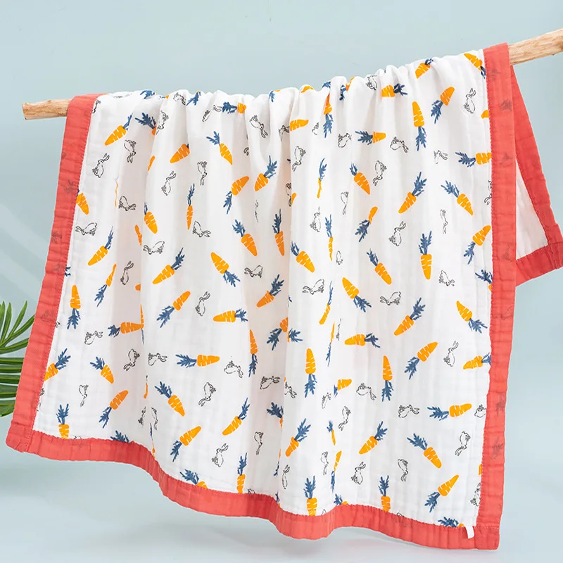 

Newborn Cotton Blanket Wrap Kids Sheet Child 6-layer Gauze Bath Towel Infant Wrap Sleepsack Stroller Cover Play Mat Baby Bedding