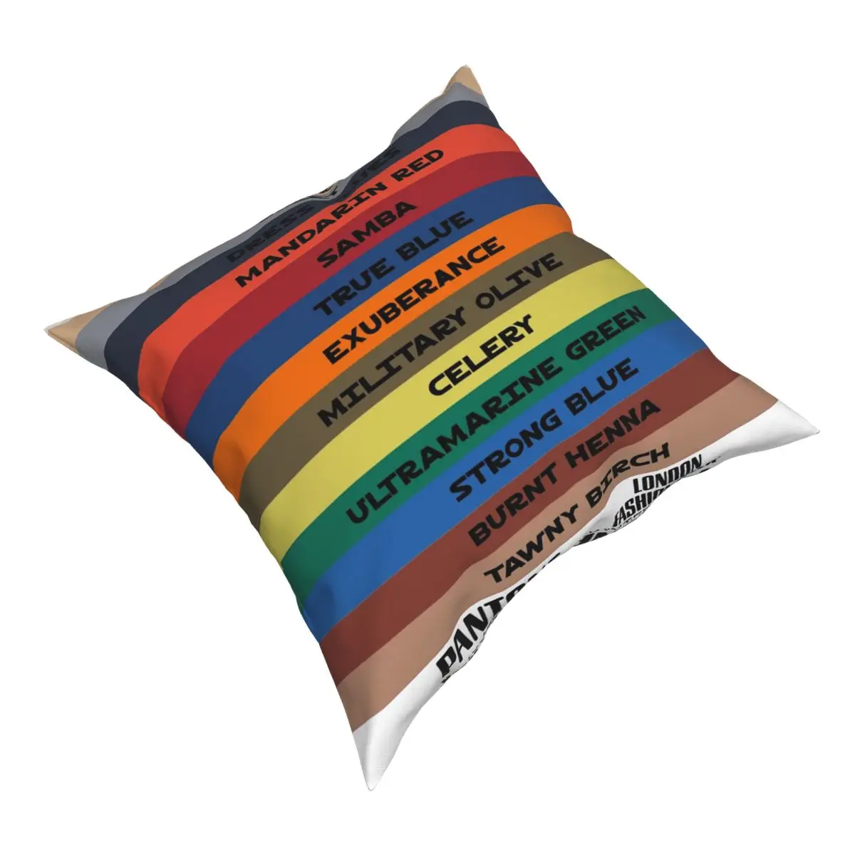 ALL THE COLORS NAMED FROM LONDON Fashion Week Pillowcase Printed Zipper Decorative Pillow Case for Sofa Cushion Cover