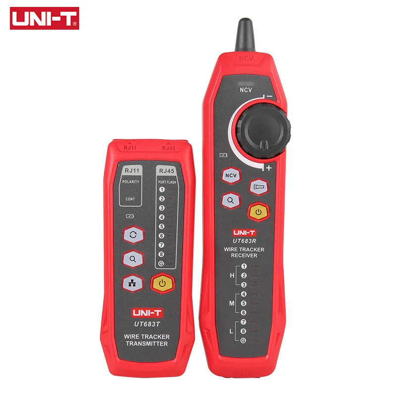 UNI-T UT683KIT Tester sieci Lan przewód sieciowy Tracer lokalizator przewodów RJ45 RJ11 linii telefonicznej wykrywacz naprawiając znalezione narzędzie sieciowe