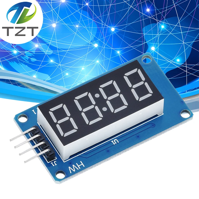 

TM1637 LED Display Module For Arduino 7 Segment 4 Bits 0.36 Inch Clock RED Anode Digital Tube Four Serial Driver Board Pack