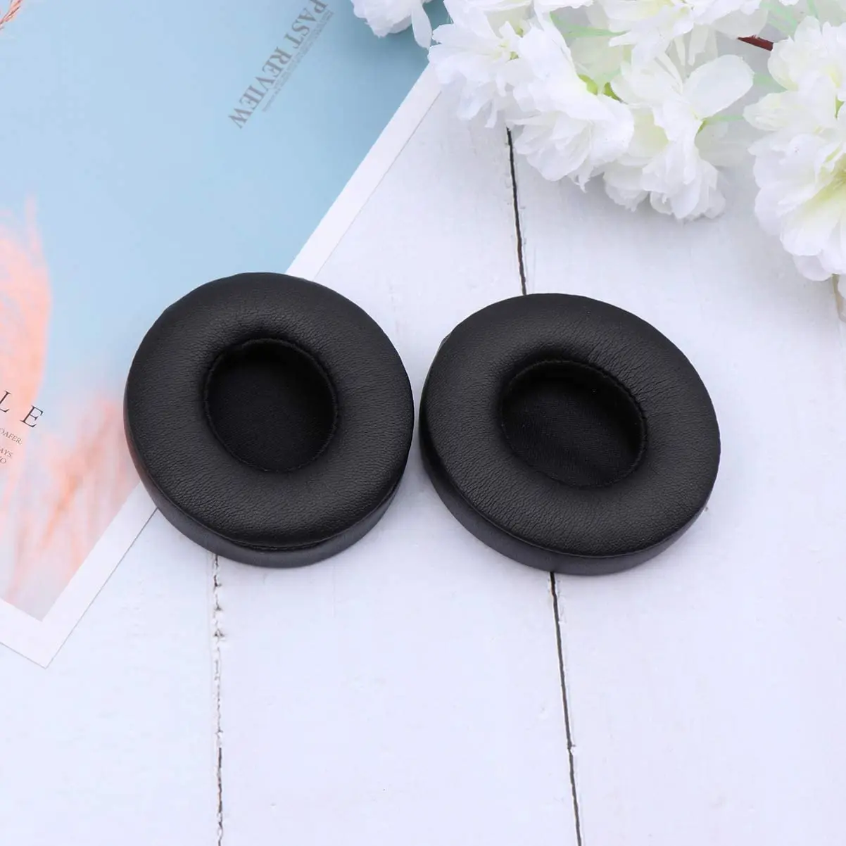 Beats Solo 2 y 3-almohadillas de repuesto para auriculares, almohadillas de espuma de memoria, fundas para auriculares inalámbricos, almohadillas de esponja para los oídos Cus