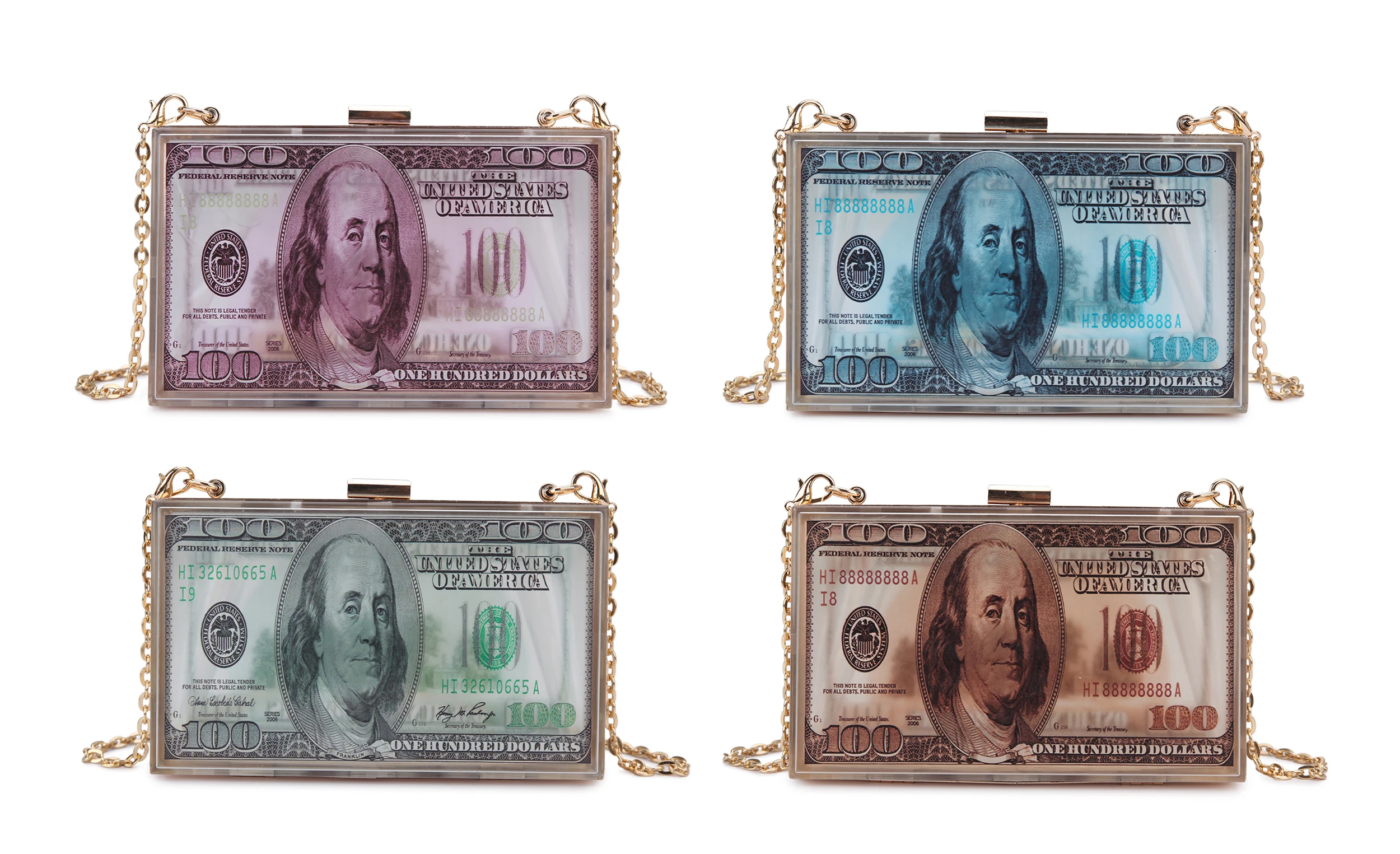 Transparent Acrylic Dollar Design box Clutch Bag Small Crossbody Bag for Women 2020 Money Bag Purses and Handbags Shoulder Bag