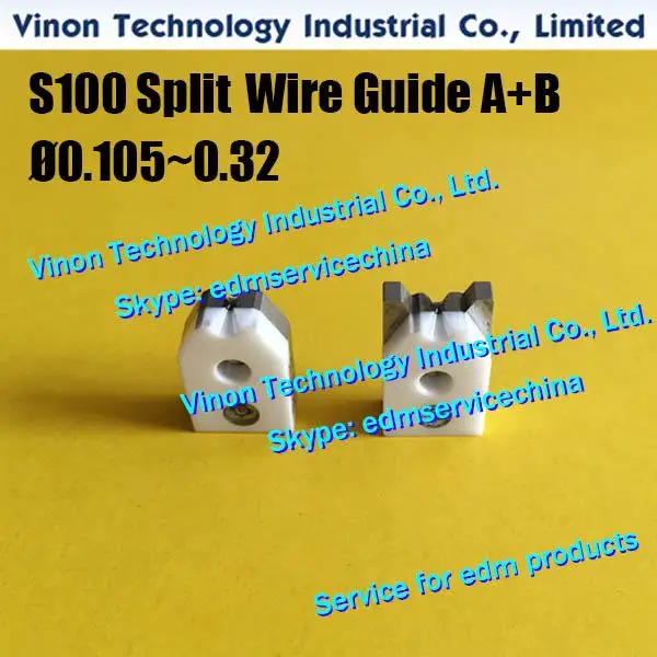 d=0.305mm S100 edm Wire Guide A+B Diamond 3087703, Upper Split Wire Guide AB 0.305mm 0205529 for AQ,A,EPOC series J13107A