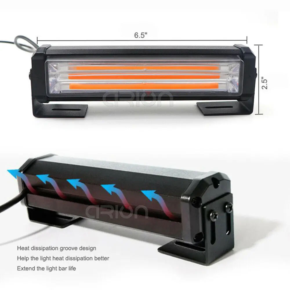 40W 80W COB Car Truck Grille LED Strobe Light Fireman Police Flashing Emergency Warning lights Red Blue Yellow White 12V 24V image 2