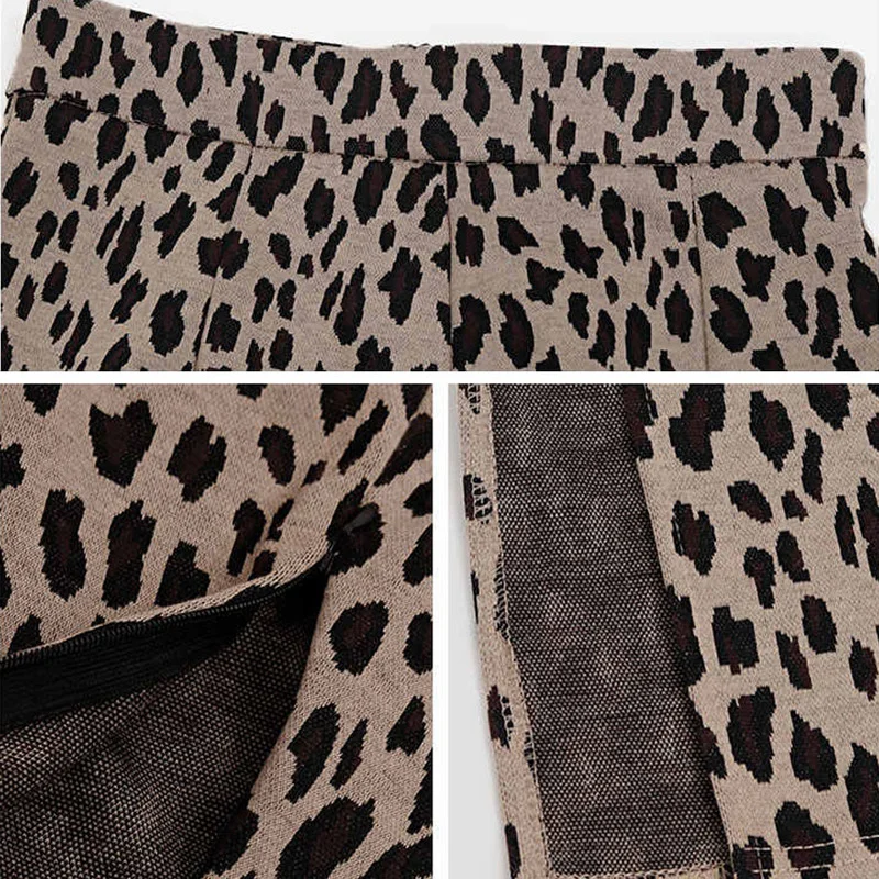 A-Line Skirts Women Casual Leopard Faldas Mujer Moda 2021 Sexy Ladies Streetwear Mid-Calf Trendy All-Match Elegant Summer New