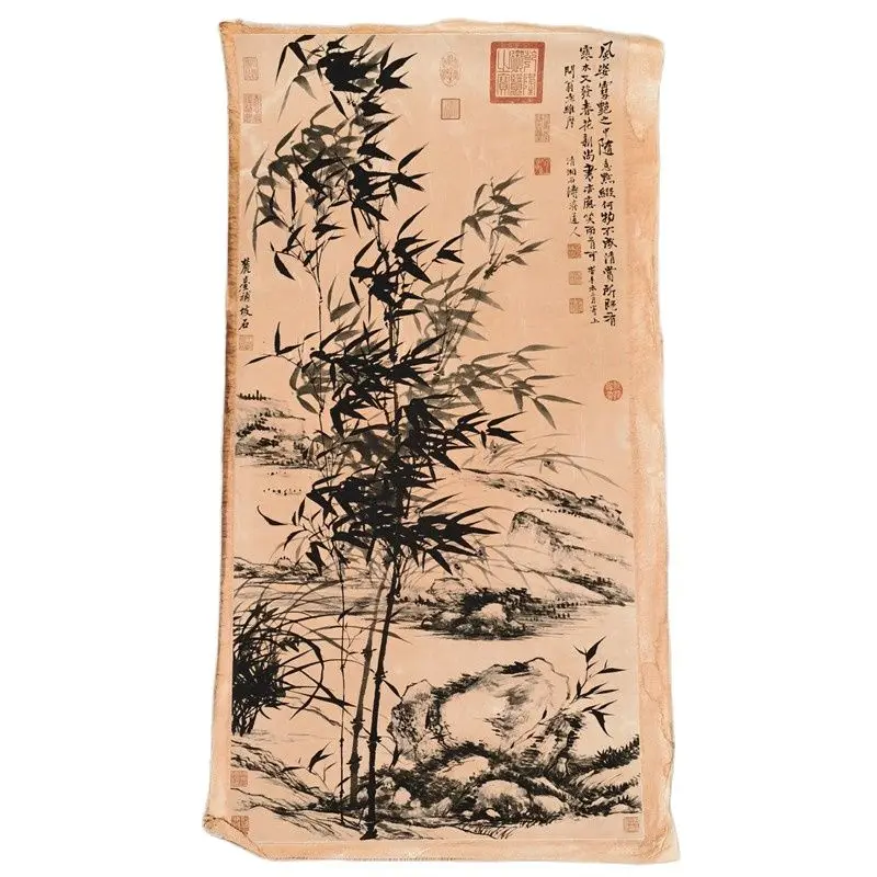 Chinese Old Scroll Shi Tao Bamboo Painting Rice Paper Painting Slice