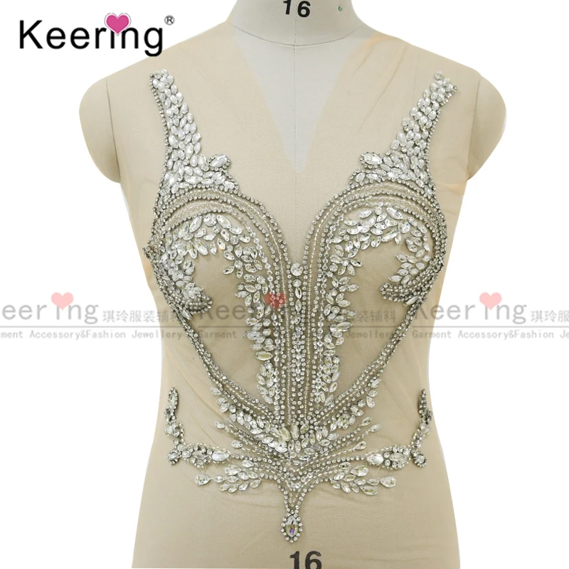 Keering-Heart-Shaped Beaded Crystal Mermaid Wedding Dresses, Rhinestone Applique, WDP-152, New Arrival