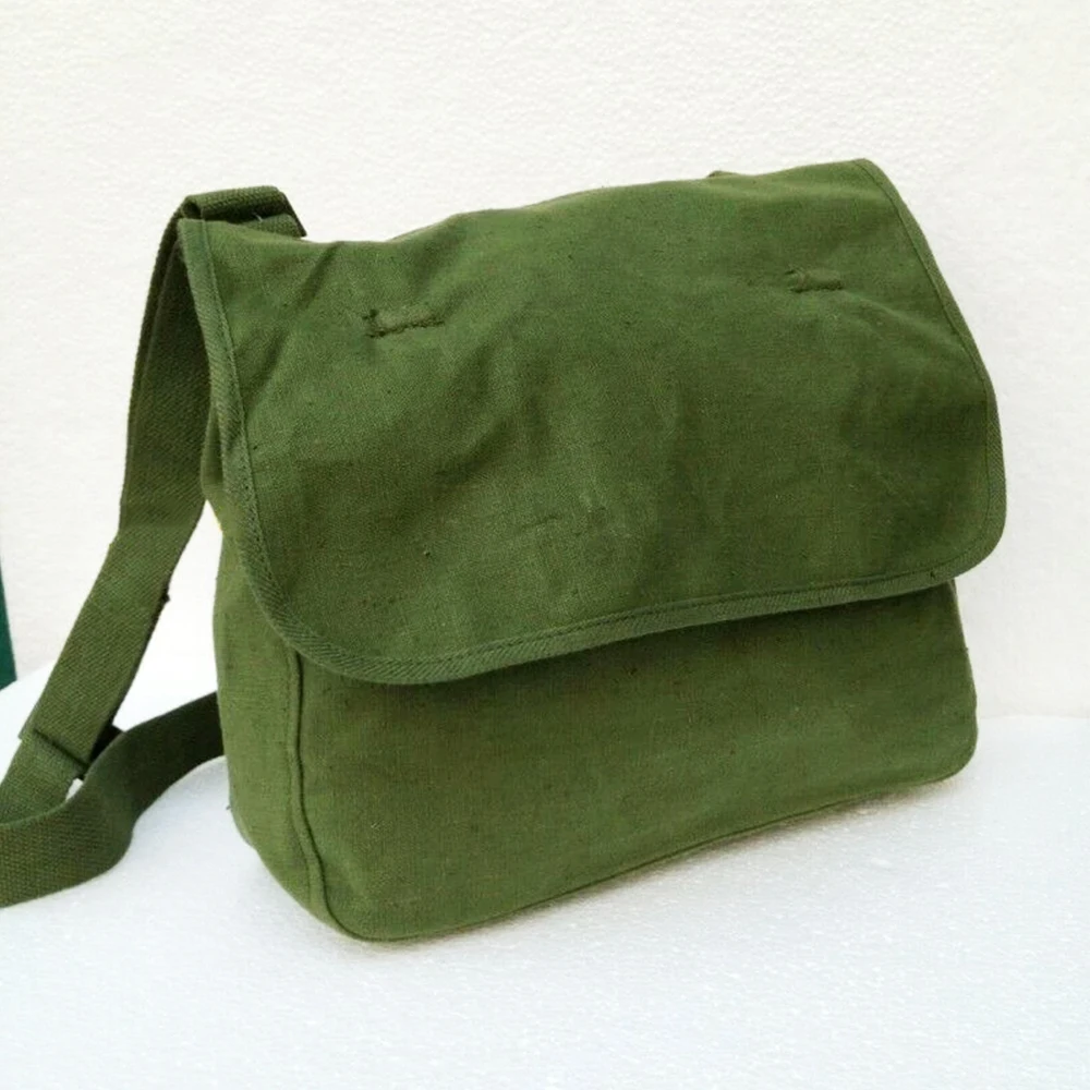 

Outdoors Vietnam War Chinese Army PLA 1965 Vintage Canvas Pouch Old Fashioned Messenger Bag Satchel Military