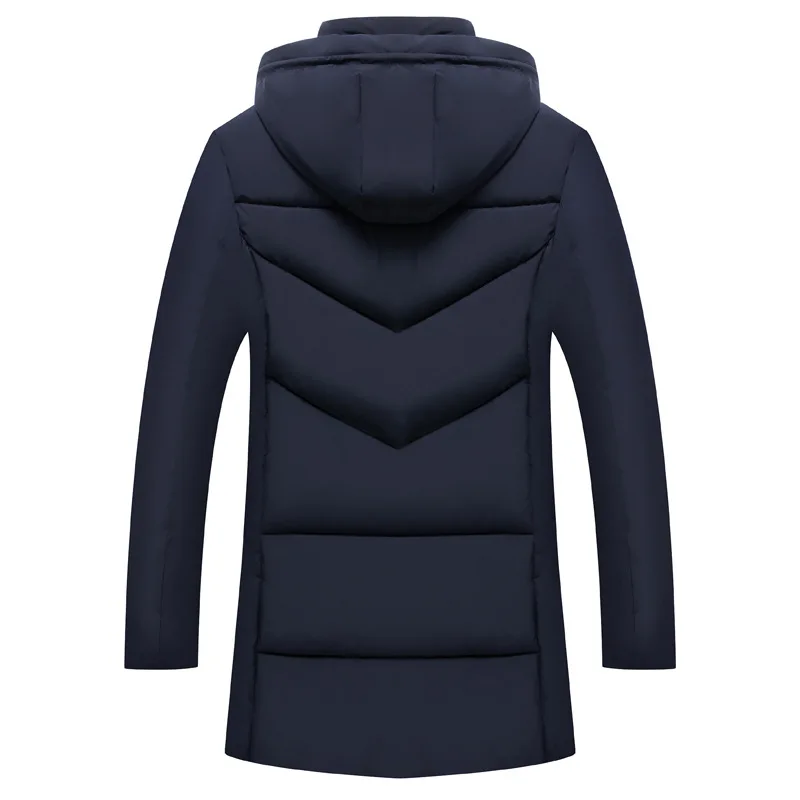 Plus Hooded Cotton Jacket Winter Lengthen Plus Velvet Thick Down Jacket Hooded Cotton Windproof Warm Puffer Jacket Winter Coat