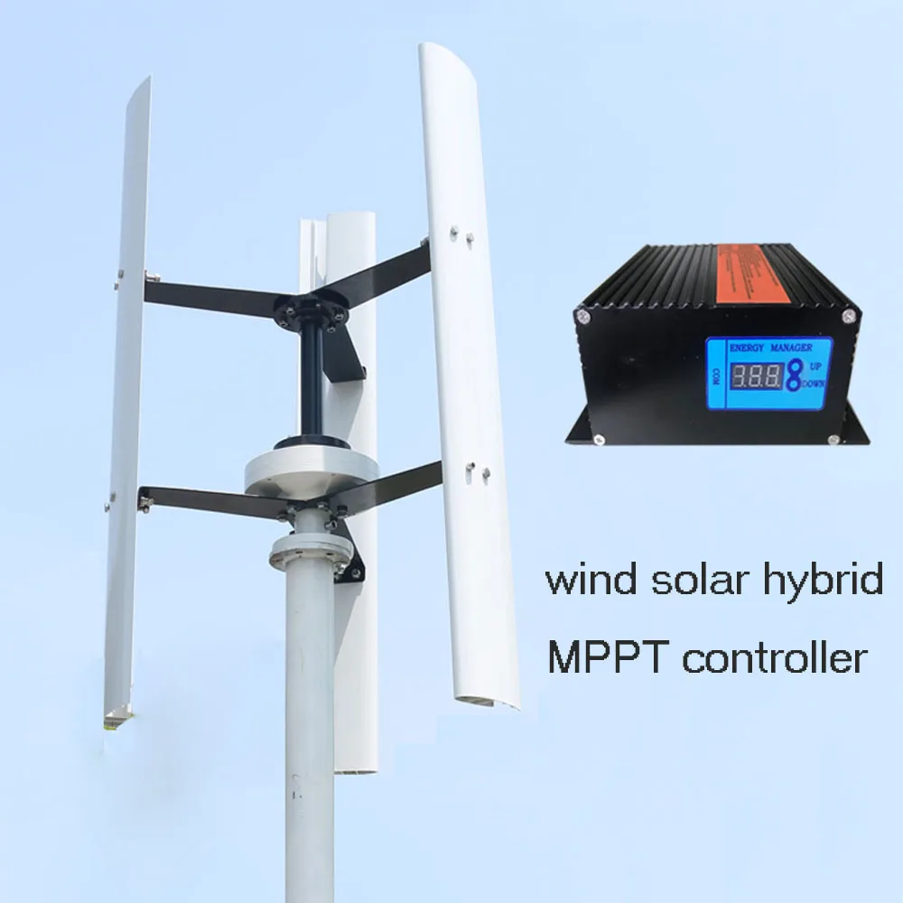 FLTXNY Vertical Wind Turbine Generator 400W 12V 24V 48V Wind Generators for Home Streetlight Projects Low Noise