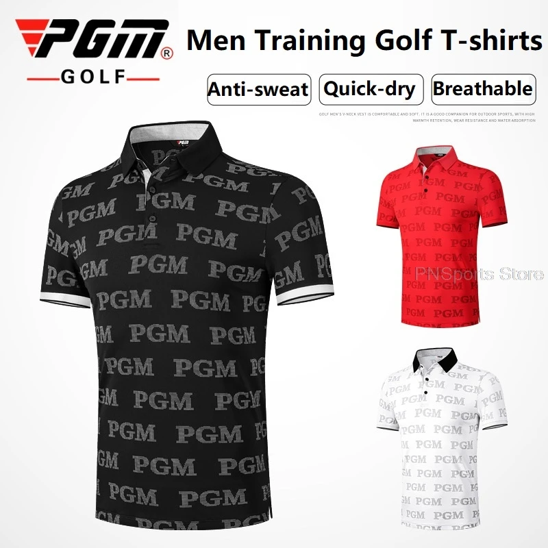 2021 Men's Printed Tops Polo Short Sleeve T-Shirt Summer Sports Golf Tennis Shirts Man Breathable Anti-Sweat Quick Dry Golf Wear