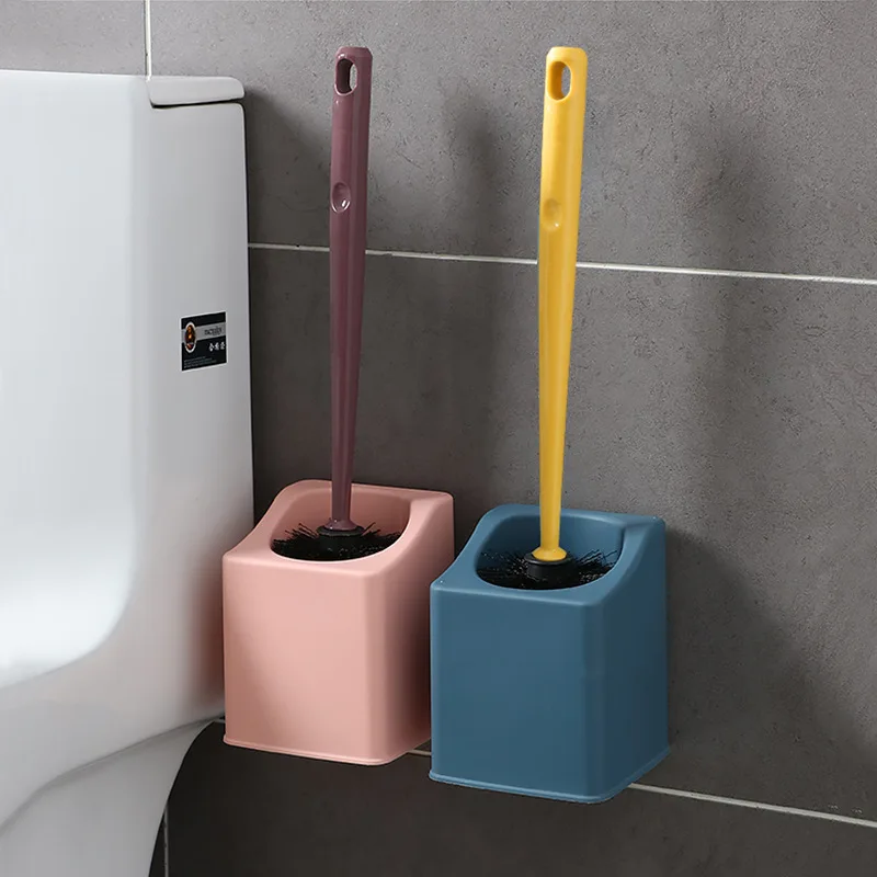 

Toilet Brush Bathroom Wall-Mounted No Dead Corner Cleaning Brush Set Household Bathroom Wc Toilet Brush Bathroom Accessories