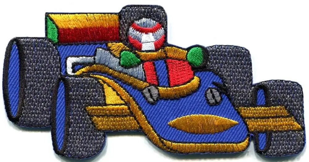 

Hot! Sports car racing race exotic formula one 1 retro applique iron-on patch (≈ 8.5 * 4.5 cm)