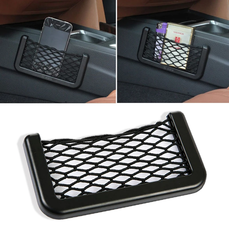 Universal Car Storage Bag Elastic Flexible Mesh Back Cargo Truck Storage Organizer Net SUV Interior Accessories Pocket 20*8cm