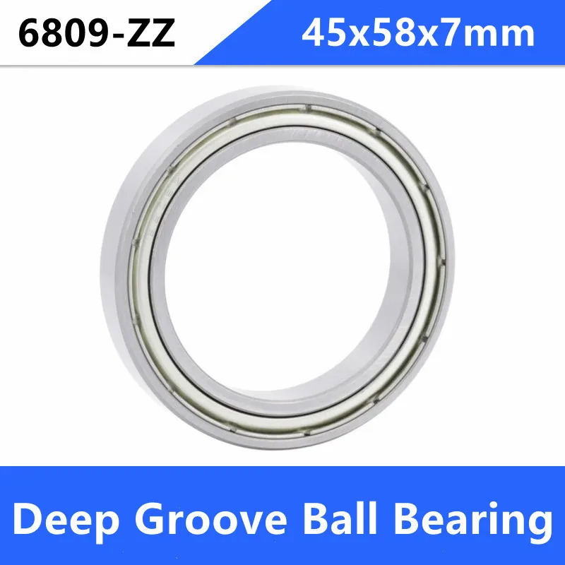 

20pcs/lot 6809ZZ thin wall bearing 6809 6809Z 61809ZZ shielded ultra-thin deep groove ball bearings 45x58x7mm