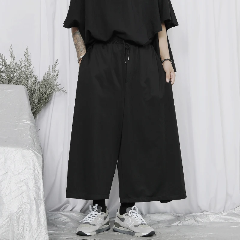 Men's Wide-Leg Pants Spring And Autumn New Japanese Yamamoto Style Dark Sag Trend Casual Loose Large Size Pants