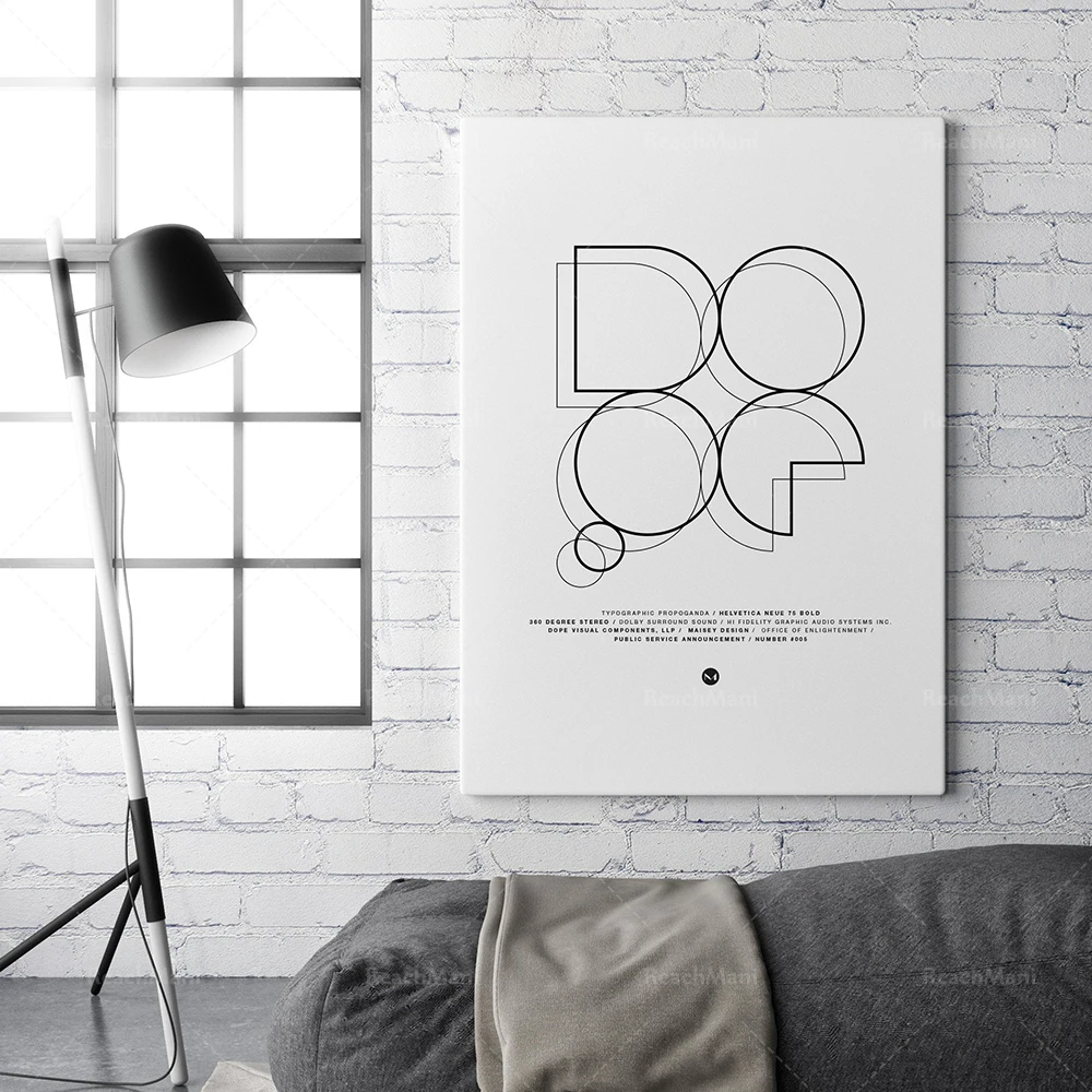 Helvetica imprimé affiche Grafico d'amour الصوت الصناعي الرترو affiche الحد الأدنى الحديث دو ميدي دو سيجلي