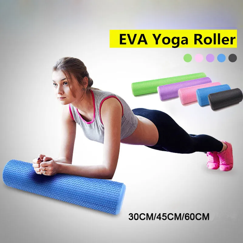 45/60CM Yoga Foam Roller High density EVA Muscle Leg Shoulder Roller Massage Tool Fitness Yoga column balance Stick Equipment