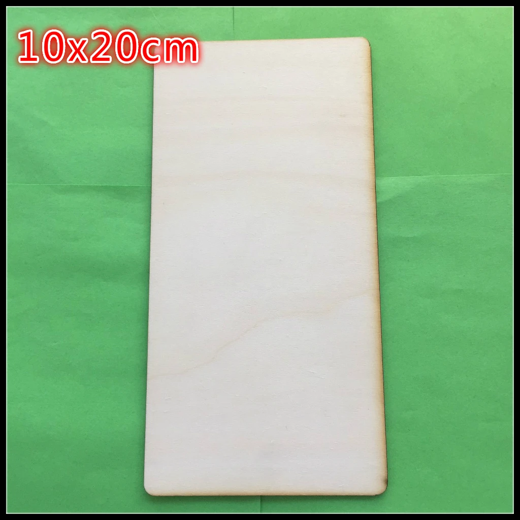 1Piece 20*10cm Rectangle Wood Sheet Board Panel Flat Chip Thickness 2mm DIY Toys Car Robot Fillet Sheet J145Y Drop Shipping