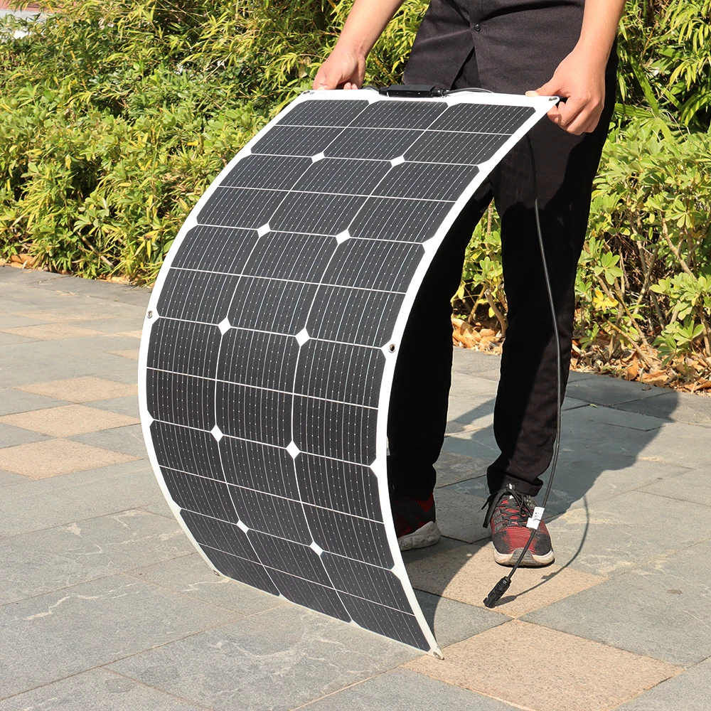 300W Flexible Solar Panel Kit 200W 18V 100W Monocrystalline Panel Solar Cell Camping Car RV Battery Charger Home Solares Paneles