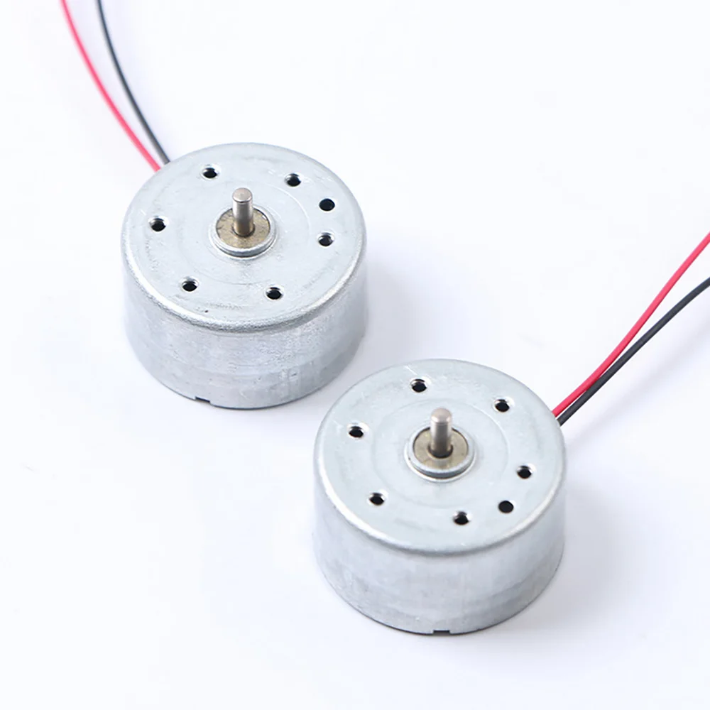 Mini moteur rond Micro 300 solaire DC 3V 4.5V 5V, pour lecteur CD, 2 broches, espacement des prises 2.0mm PH2.0mm, moteurs à brosse pour jouets