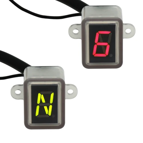 Imagen 2 del producto Pantalla de súper 6 velocidades, luz Universal Digital todoterreno para motocicleta y Motocross, indicador de marcha Neutral