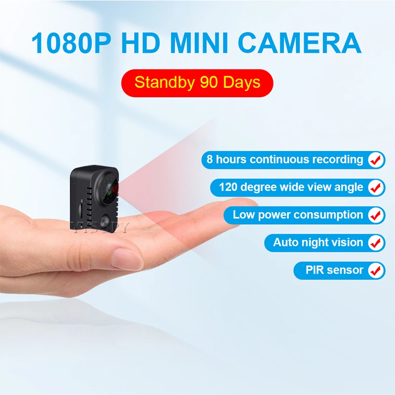 1080P HD Mini Camera Auto Night Vision PIR Motion Sensor Video Camera Espia Oculta Camcorder Micro Cam Support Hidden TF Card