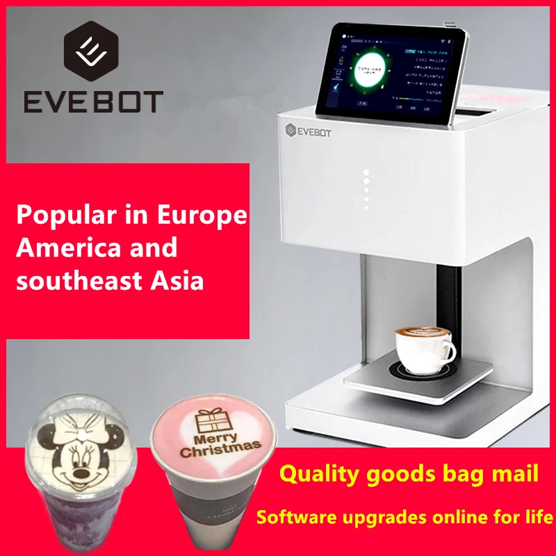 EVEBOT eb-ft4 art coffee printer latte printer automatic printer art drinks food selfie coffee and WIFI printer