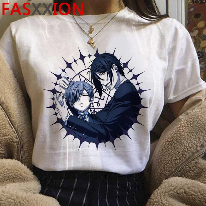 Black Butler Ciel Phantomhive Graphic T-shirt Men Harajuku Cute Anime Tshirt Manga Kawaii T Shirt Hip Hop Top Tee Male