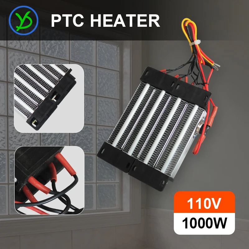 110V 1000W High Quality Insulated PTC ceramic air heater heating element 96A4 140*101mm