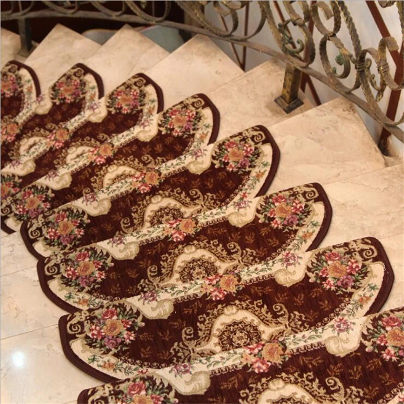 wellyu European Dornier Stairs Pads Living Room Step Pads Home Free Plastic Non-slip Stairs Mats Full Shop Corner Customized