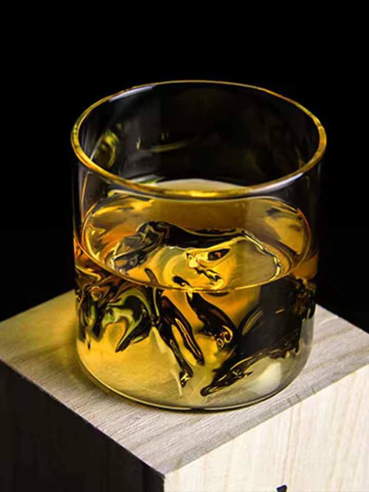 Creative Iceberg Glass Whiskey Tumbler, Gift Package For Liquor Enthusiasts