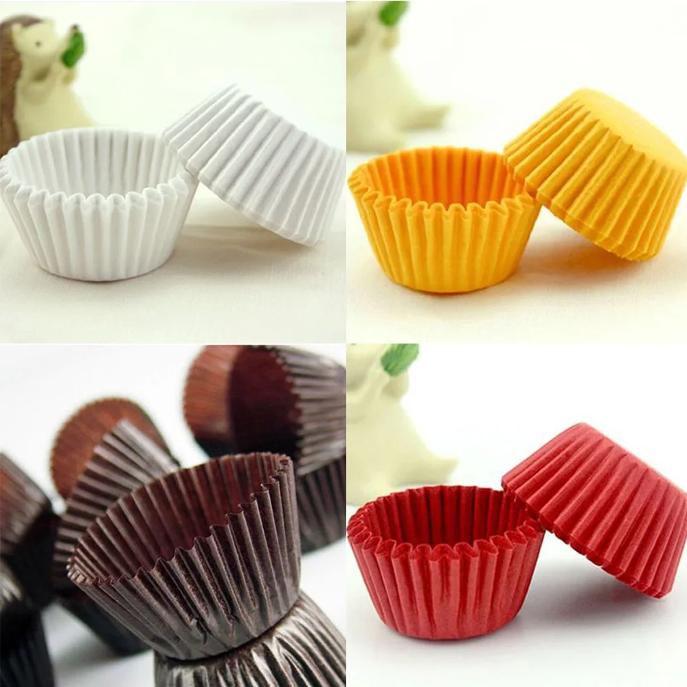 1000Pcs Mini Colorful Paper Chocalate Paper Liners Baking Muffin Cake Cupcake Cases Box Cup Party Tray Cake Mold Decorating Tool