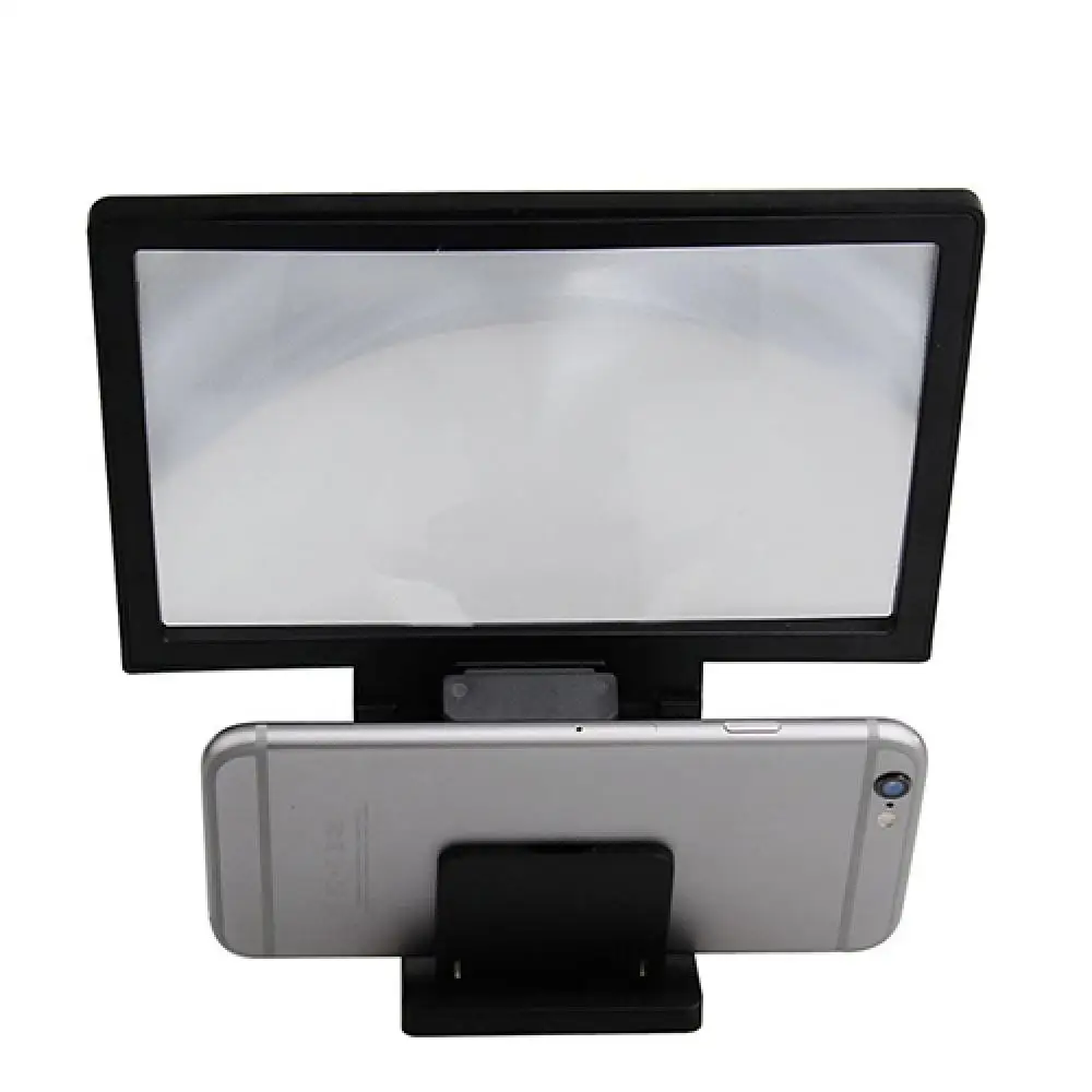 Phone Screen Amplifier Mobile Phone 3D Screen Amplifier Magnifying Glass High Clarity Stand Holders for Video