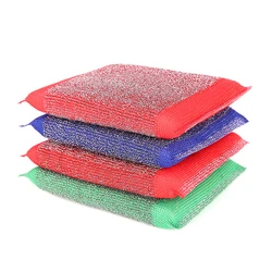 Tencere temizleme Scourer kullanımlık tavalar çelik yün sünger ovmak yıkanabilir Scrubber mutfak aksesuarları ev araçları çamaşır