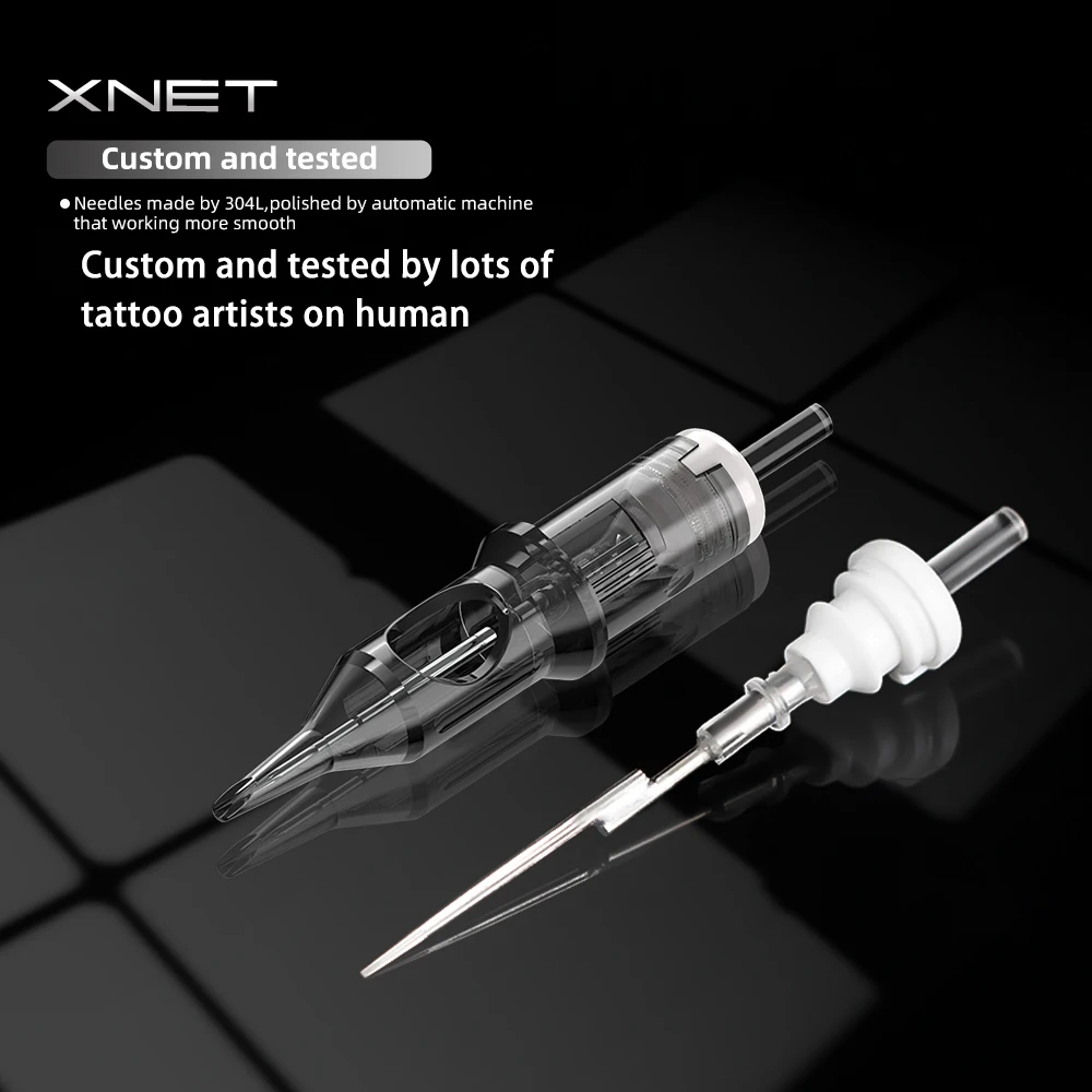 XNET U-REX Cartridge Tattoo Needles Round Liner Disposable Sterilized Safety for Cartridge Machines Grips Permanent Makeup 3RL