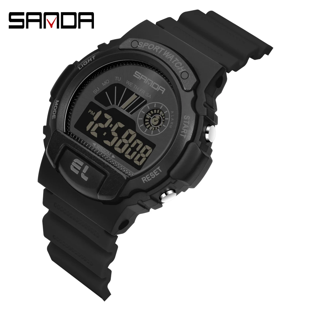 Sanda Fashion Brand Sport Women Watches Multifunction Waterproof Led Display Digital Watch Outdoor Wristwatch Relogio Masculino