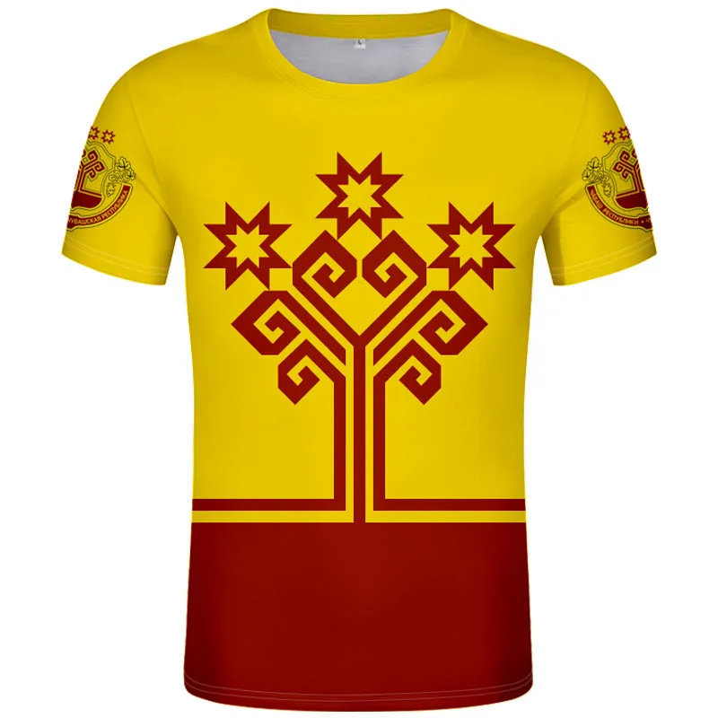 

Chuvashia Shirt Free Custom Made Name Number Cheboksary T-shirt Print Flag Russian Russia Rossiya Alatyr Chuvash Kanash Clothing